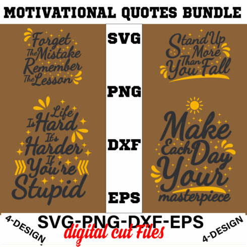 MOTIVATIONAL QUOTES SVG BUNDLE Vol-02 cover image.