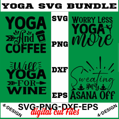 Yoga Vibes Colorful Concept Poster with Lettering Stock Vector