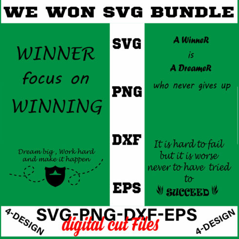 We Won SVG T-shirt Design Bundle Volume-01 cover image.