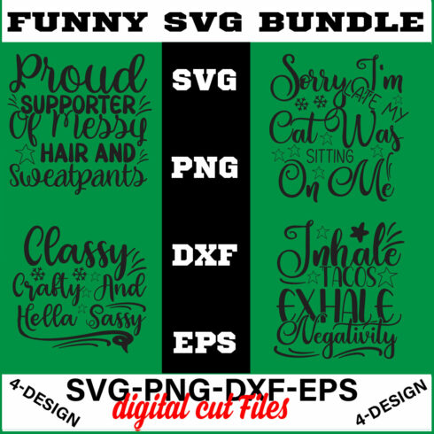 Funny Svg T-shirt Design Bundle Volume-04 cover image.