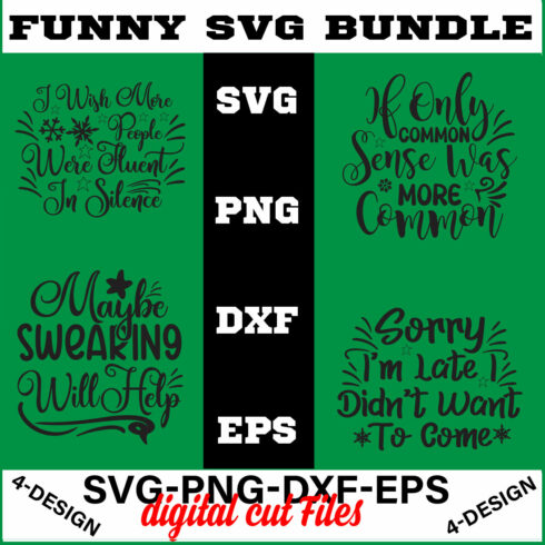 Funny Svg T-shirt Design Bundle Volume-01 cover image.