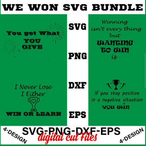 We Won SVG T-shirt Design Bundle Volume-02 cover image.