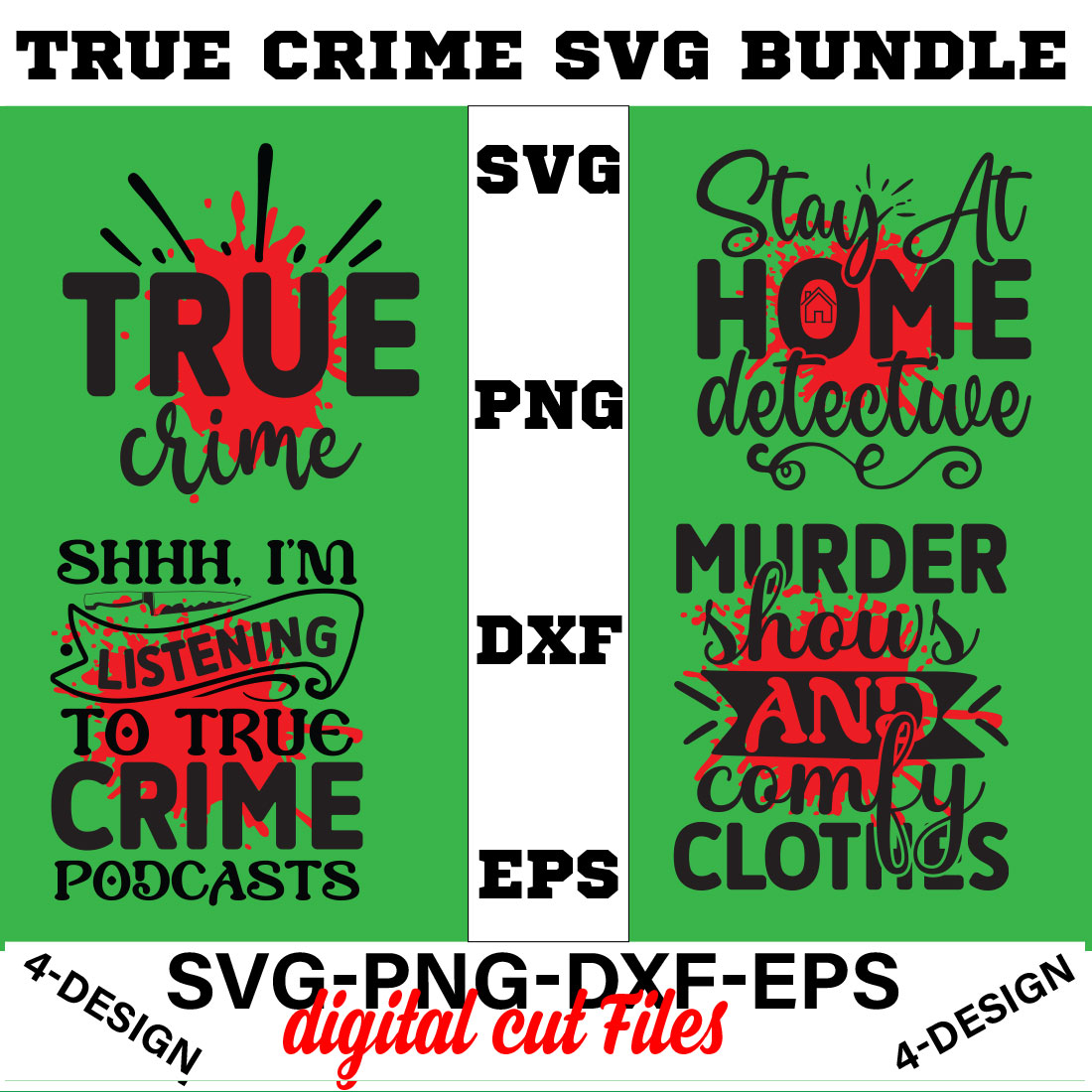 True Crime SVG Bundle Vol-04 cover image.