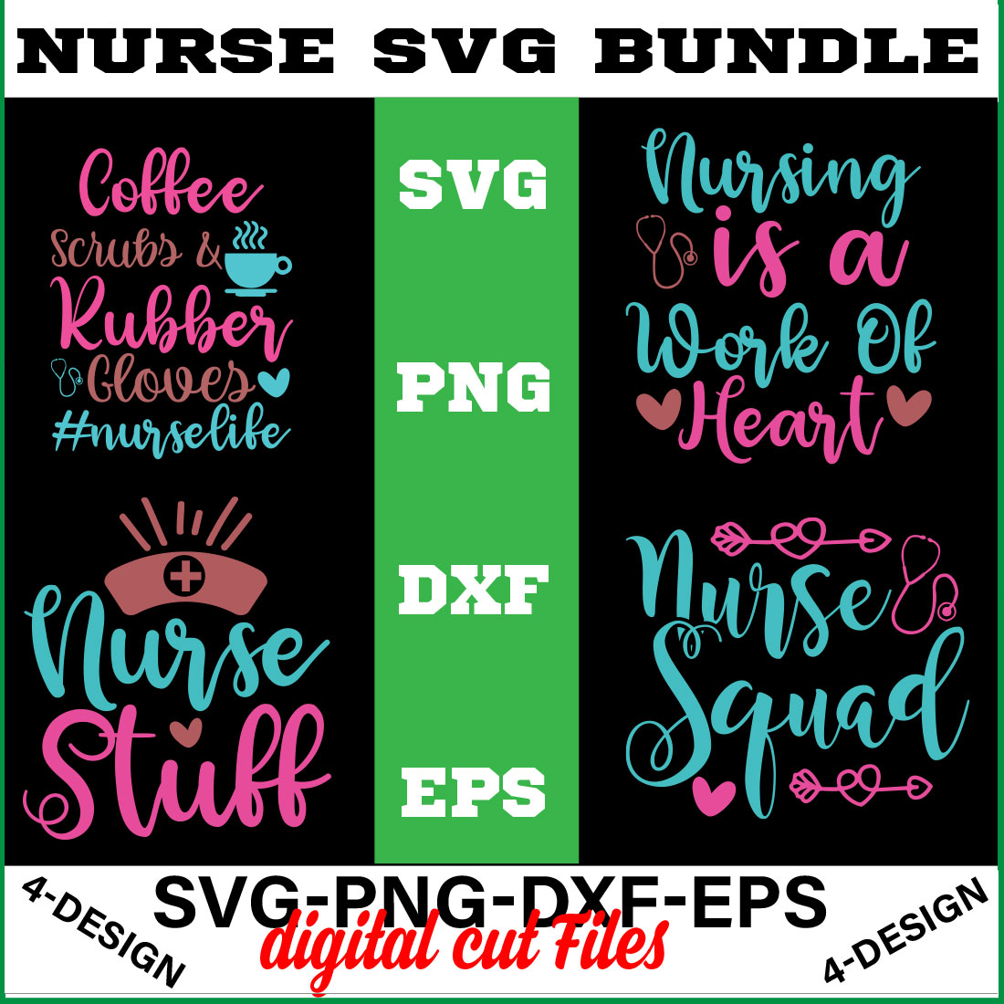 Mini Nurse SVG T-shirt Design Bundle Volume-03 cover image.