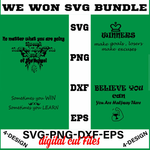 We Won SVG T-shirt Design Bundle Volume-06 cover image.