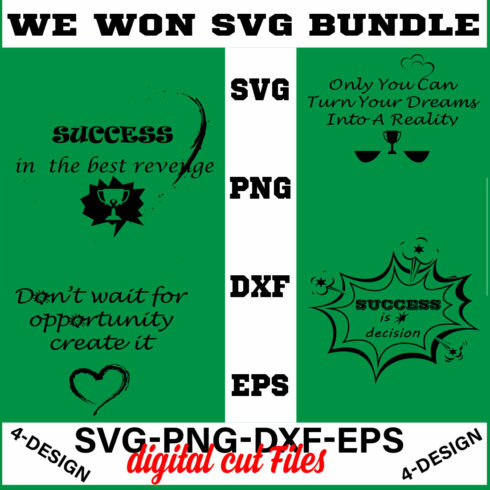 We Won SVG T-shirt Design Bundle Volume-07 cover image.