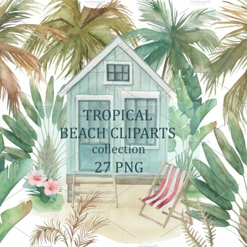 Watercolor Tropical Beach Collection cover image.