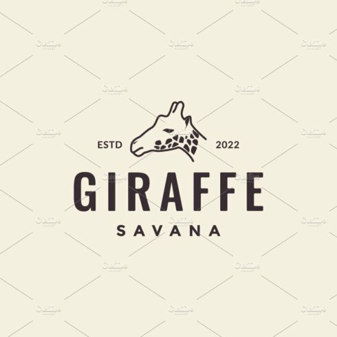 head giraffe hipster logo design cover image.