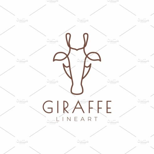 minimalist lines head giraffe logo cover image.
