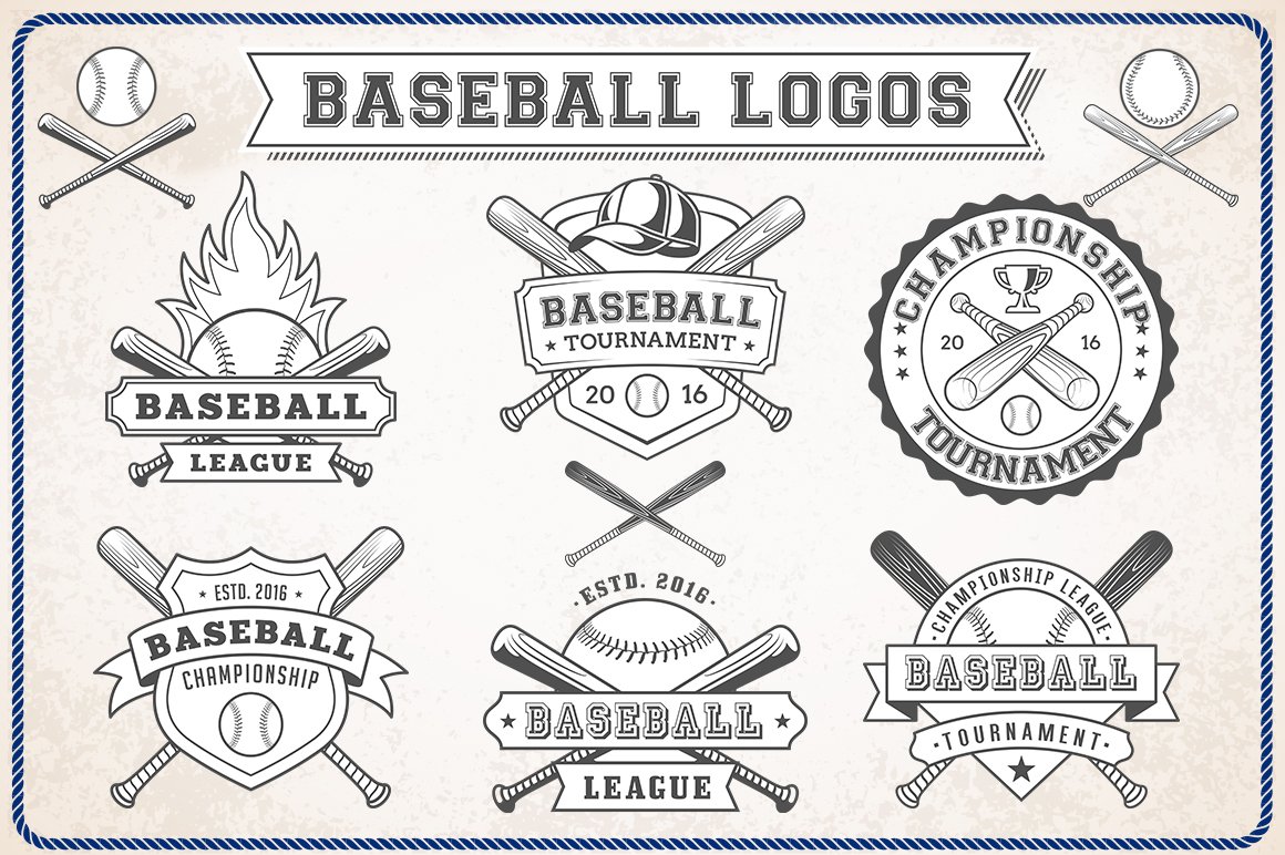 Vector Editable Baseball Logos cover image.