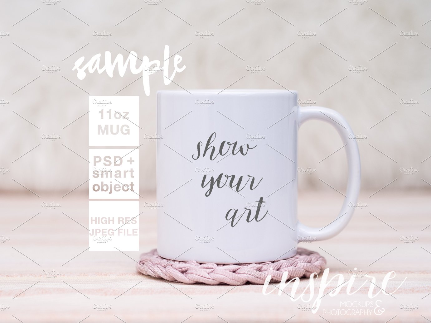 11oz Ceramic Mug Mockup + PSD cover image.