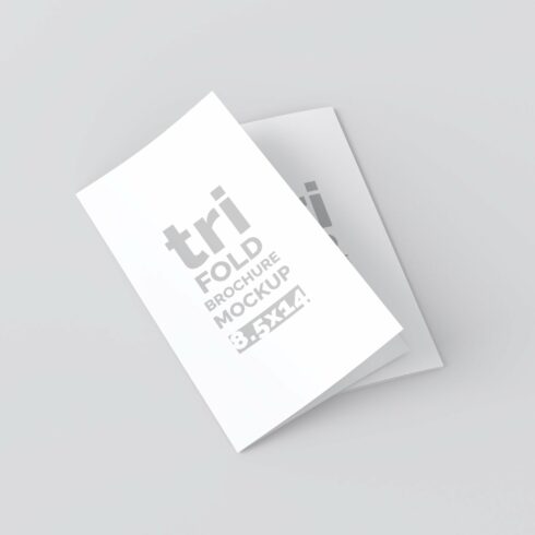 14x8.5 Trifold Brochure Mockup cover image.