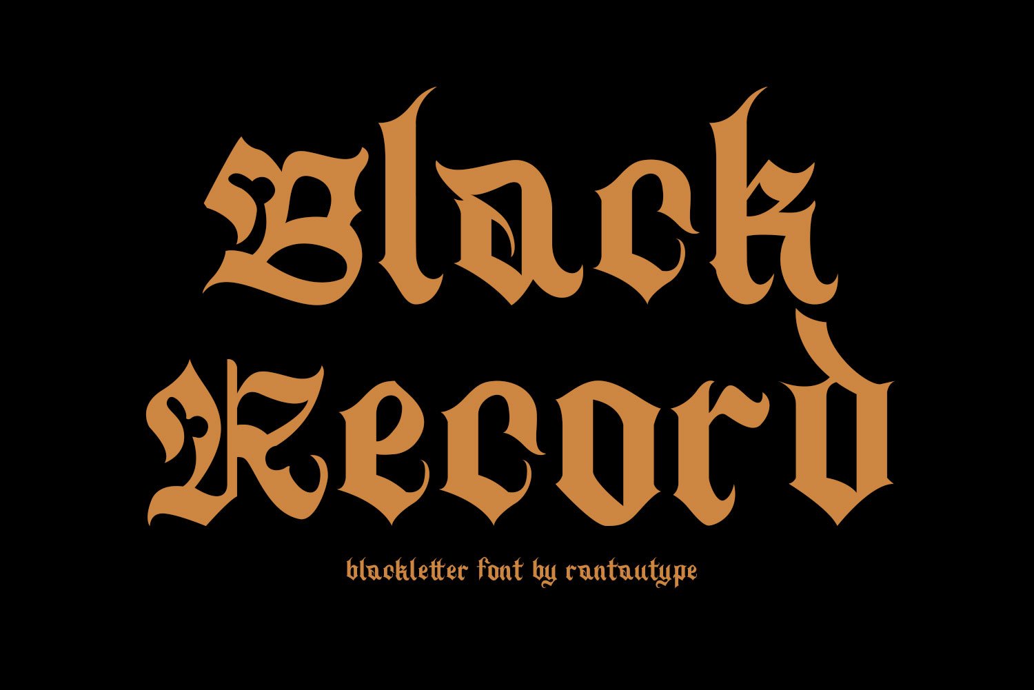 Black Record - Blackletter Font cover image.