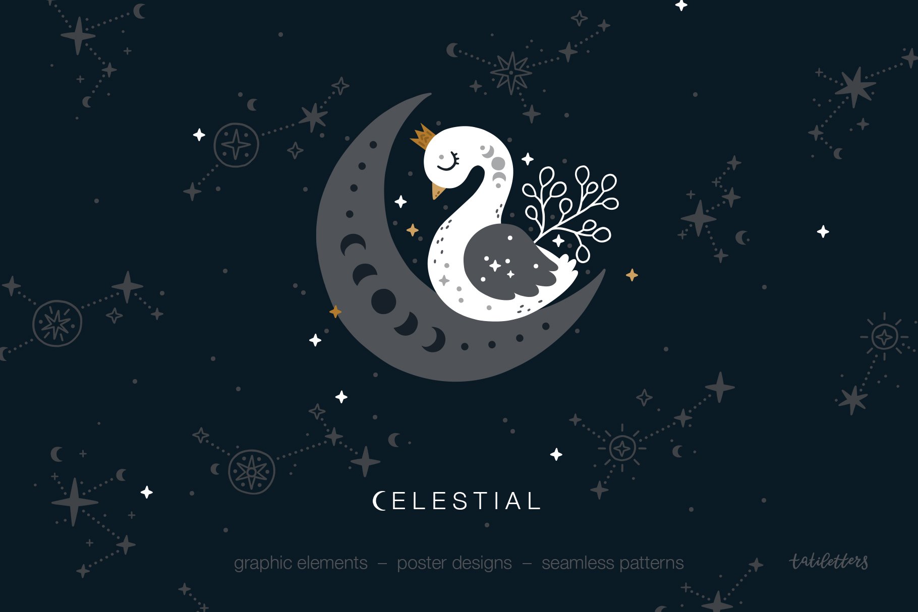 Celestial – stars and moon cover image.