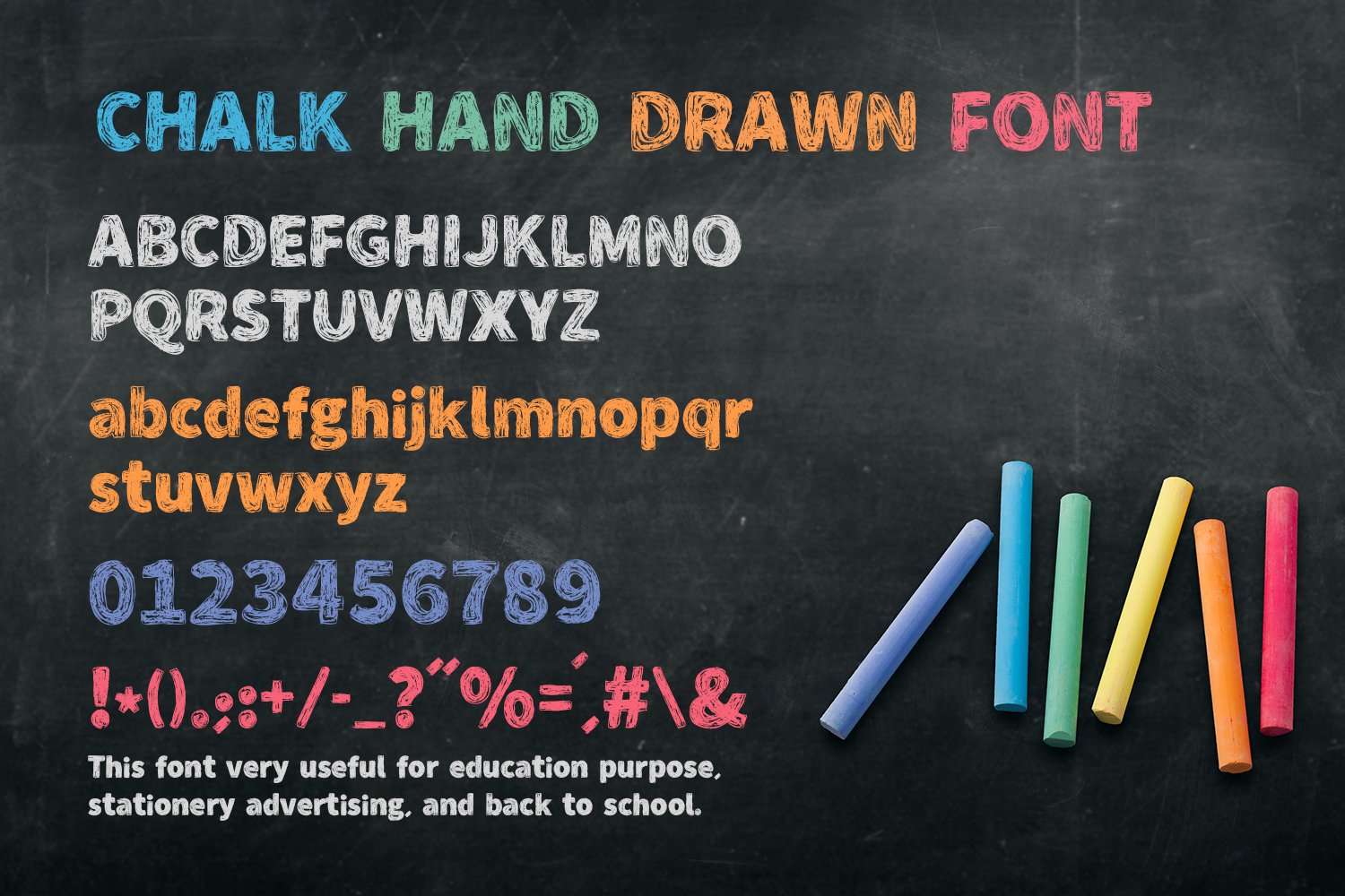 Chalk Hand Drawn Font cover image.