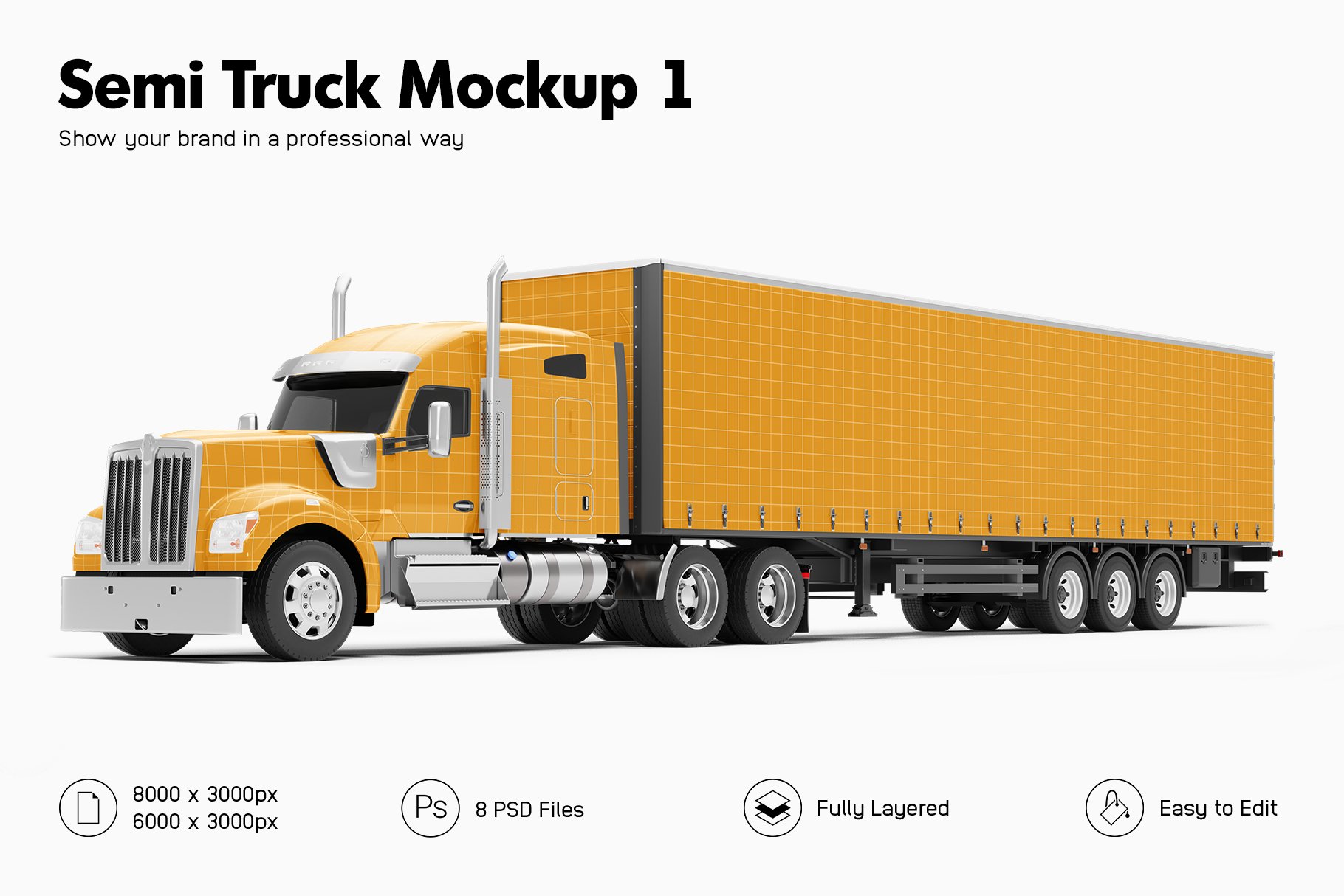 Semi Truck Mockup 1 cover image.