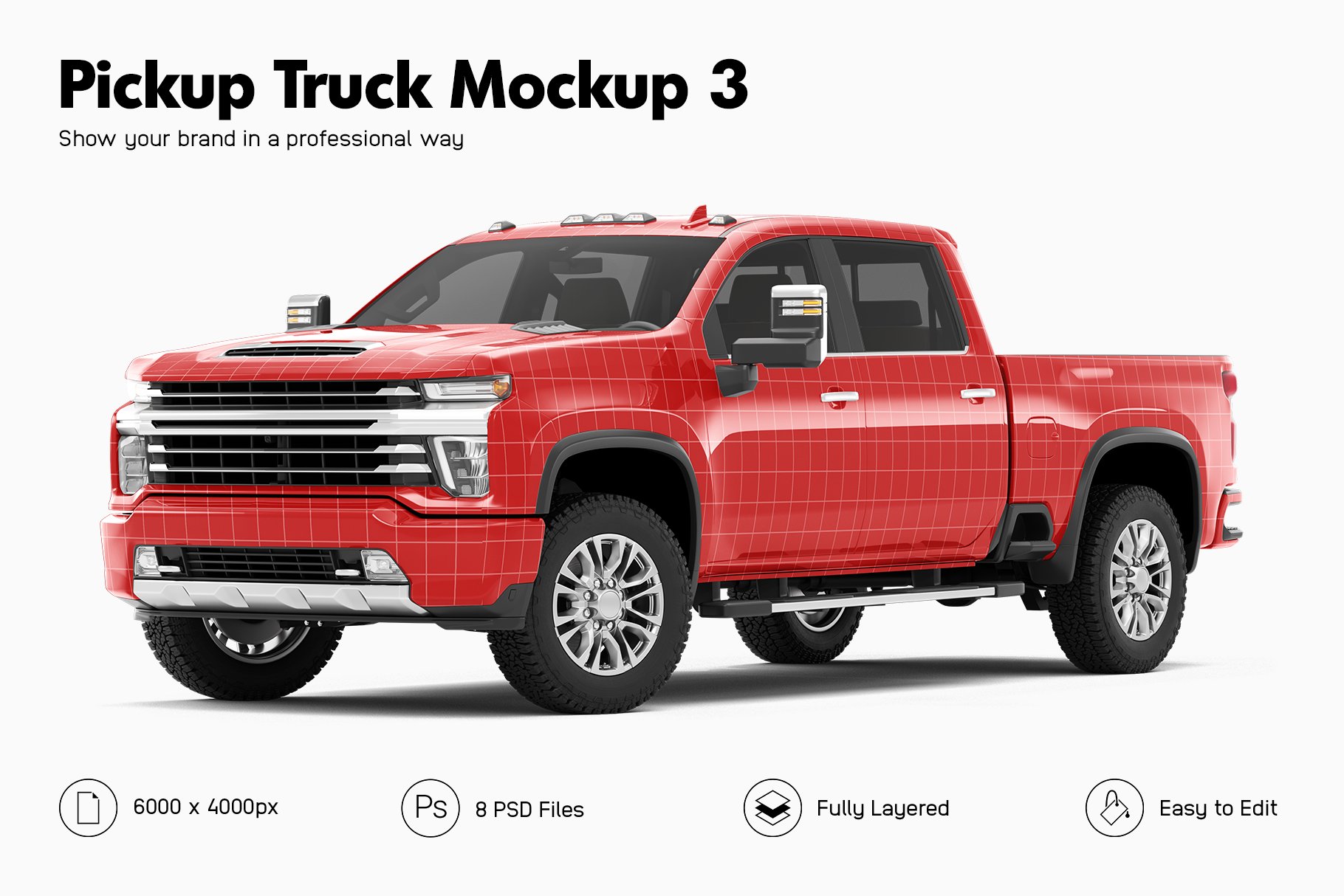 Pickup Truck Mockup 3 cover image.