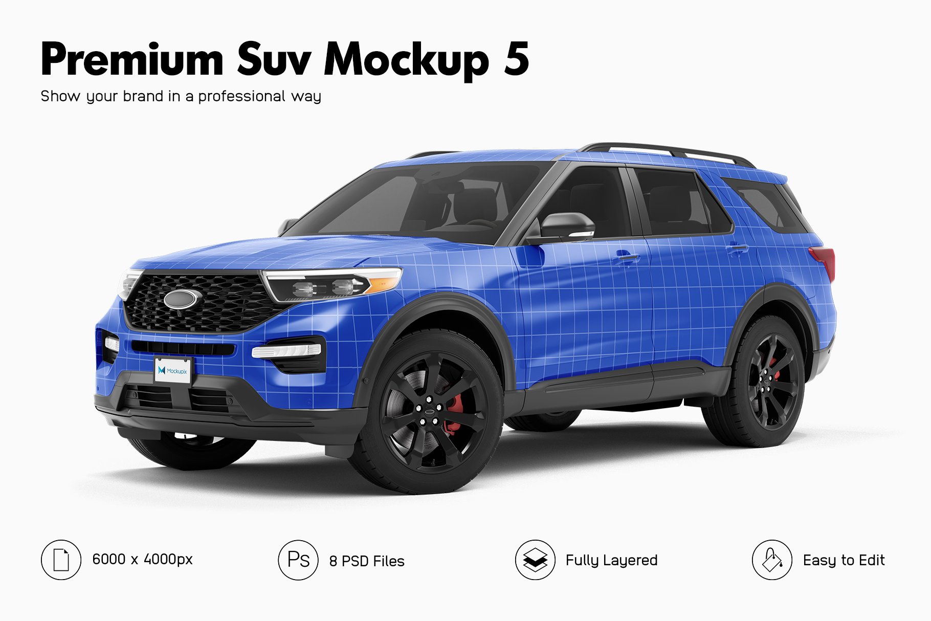 Premium SUV Mockup 5 cover image.