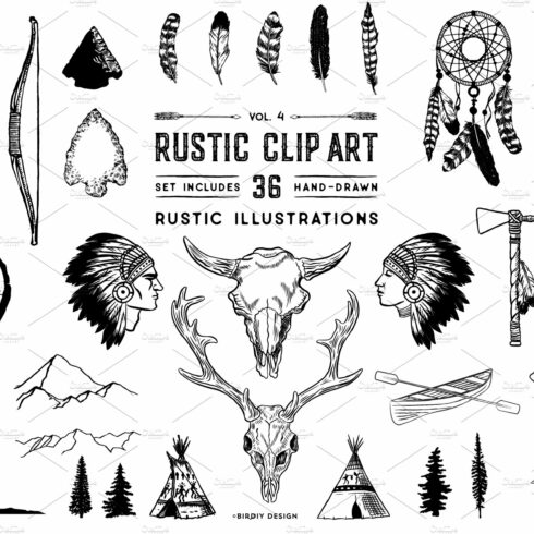 Rustic Clip Art Volume 4 cover image.