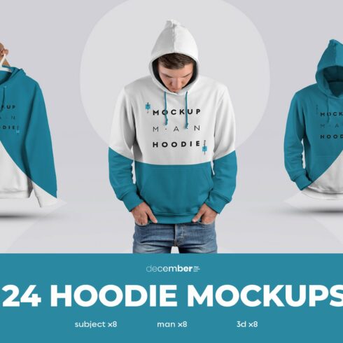 24 Hoodie Mockups ( Collection #2 ) cover image.