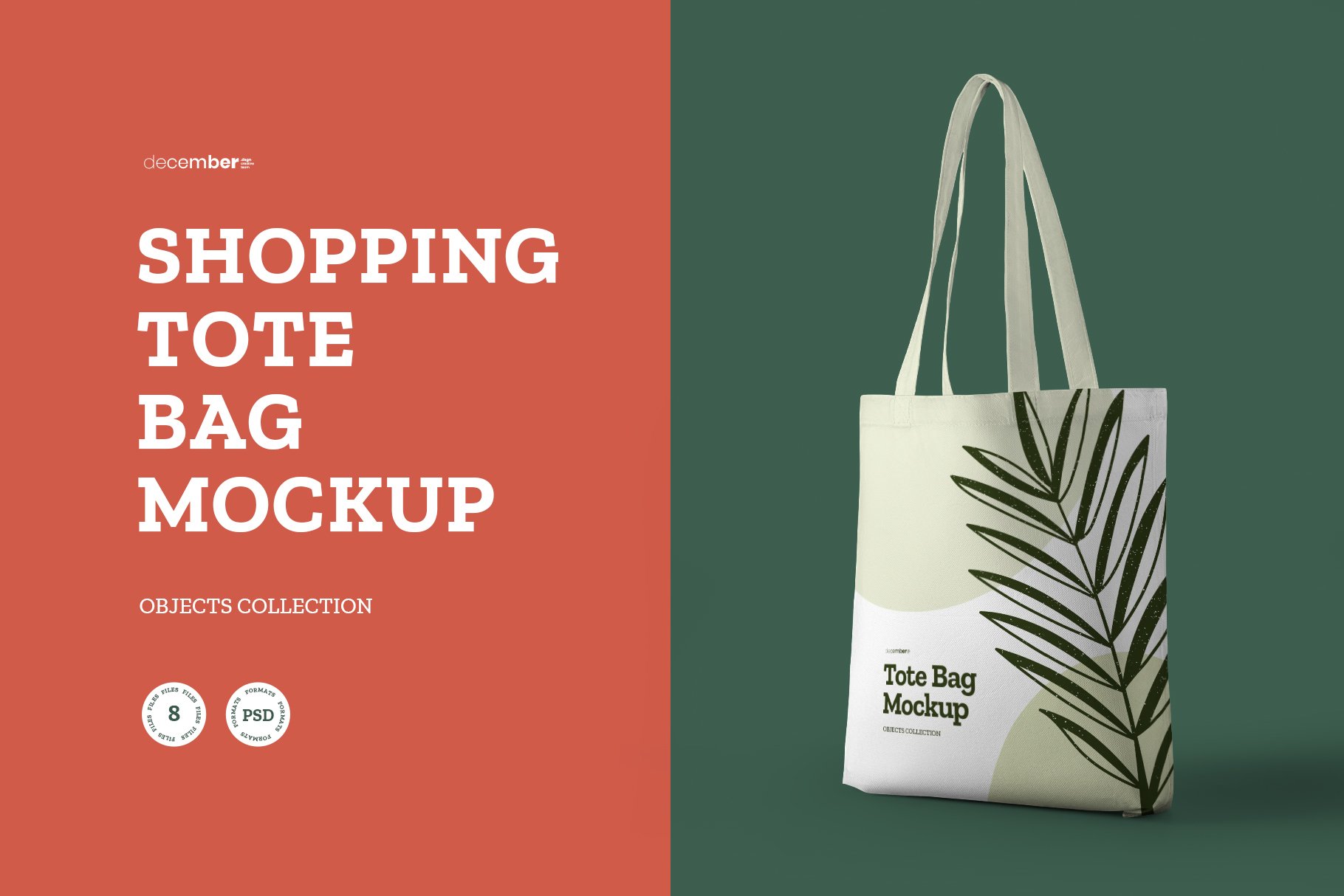 8 Shopping Tote Bag Mockups cover image.