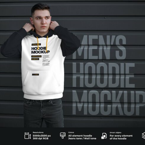 Man Hoodie Mockups / Urban Style cover image.