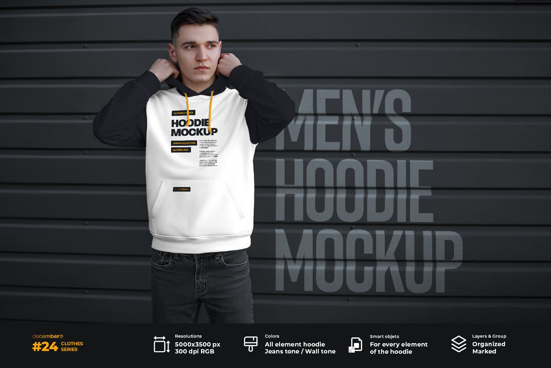 Man Hoodie Mockups / Urban Style cover image.