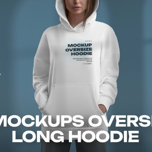 Mockups Woman Oversize Long Hoodies cover image.