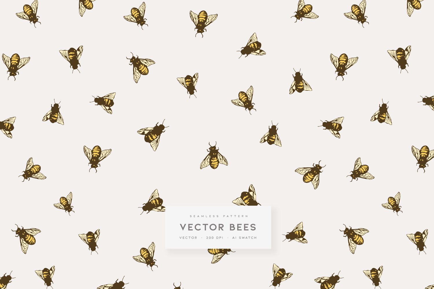 Vector Bees | Seamless Pattern cover image.