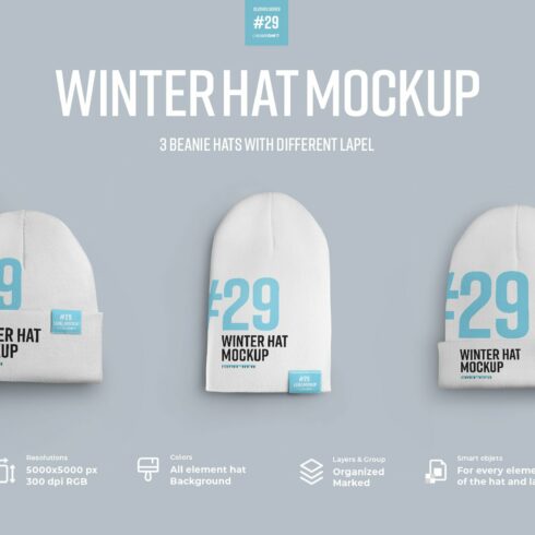 Mockups Beanie With Different Lapel cover image.