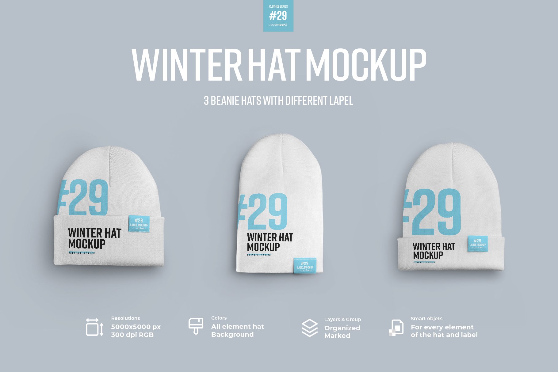 Mockups Beanie With Different Lapel cover image.