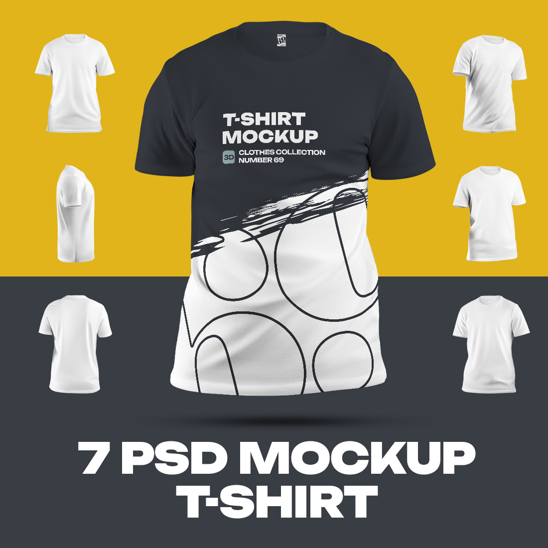 7 Mockups Man T-Shirt cover image.
