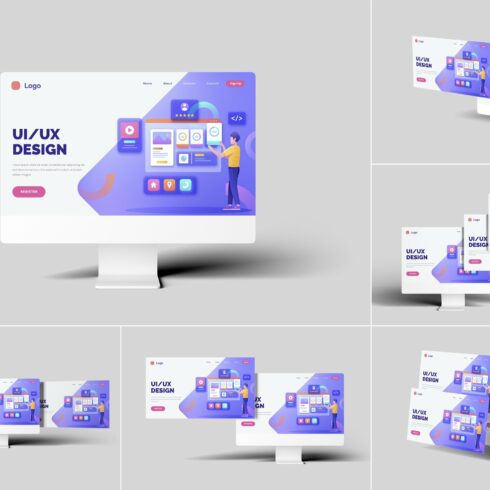 Desktop Screen Mockups cover image.