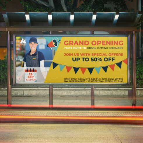 Grand Opening Billboard Template cover image.