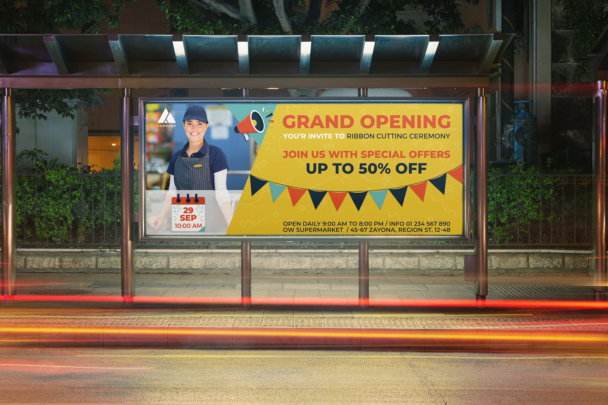 Grand Opening Billboard Template cover image.
