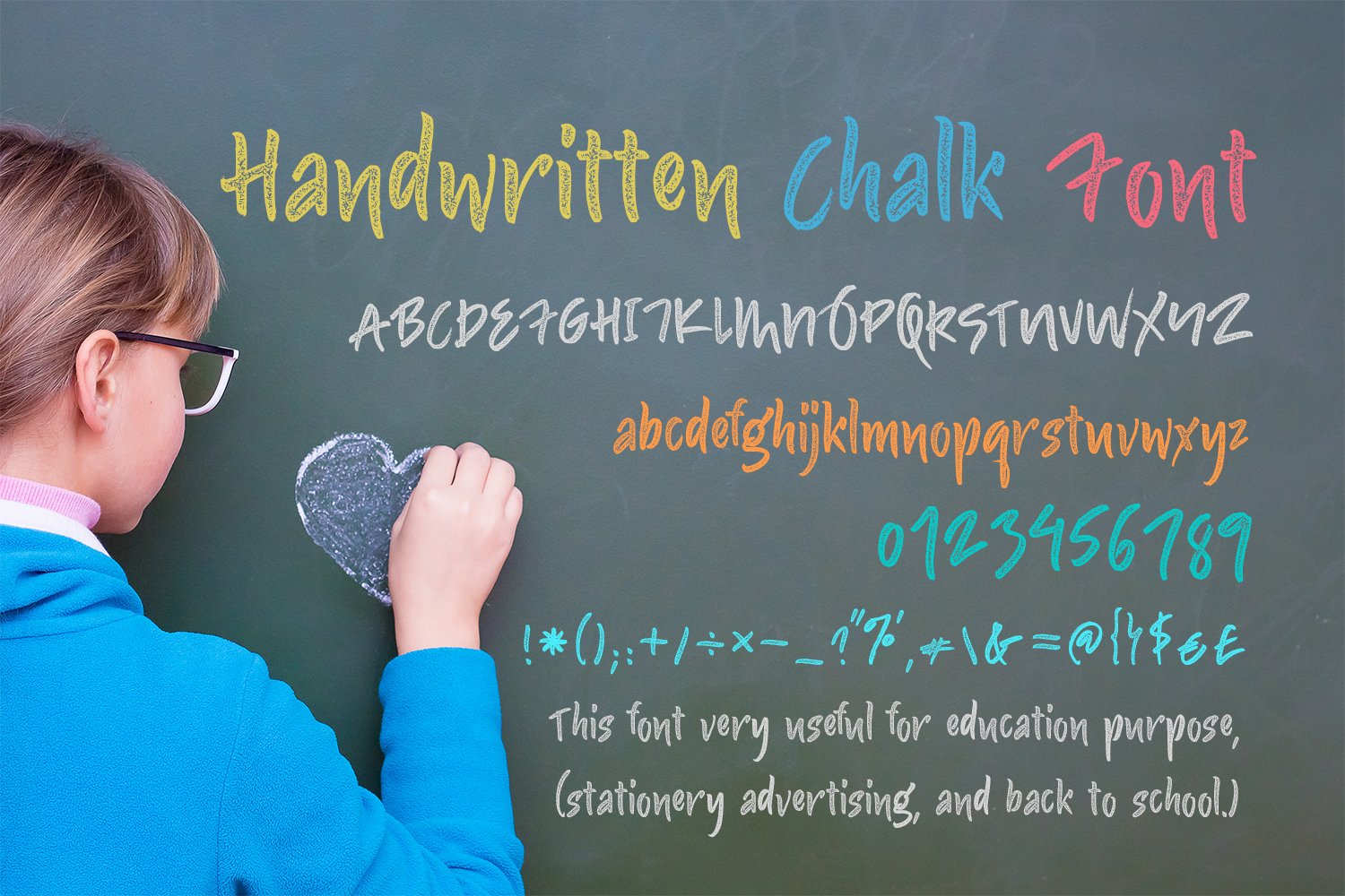 Handwritten Chalk Font cover image.