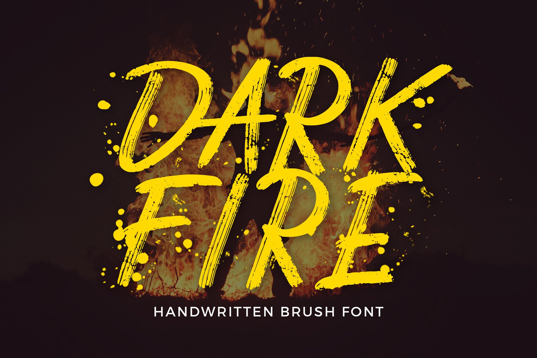 Dark Fire Brush Font cover image.