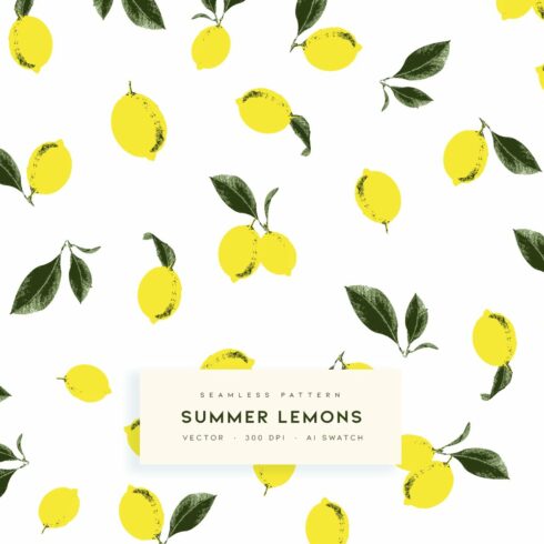 Summer Lemons | Vector Pattern cover image.