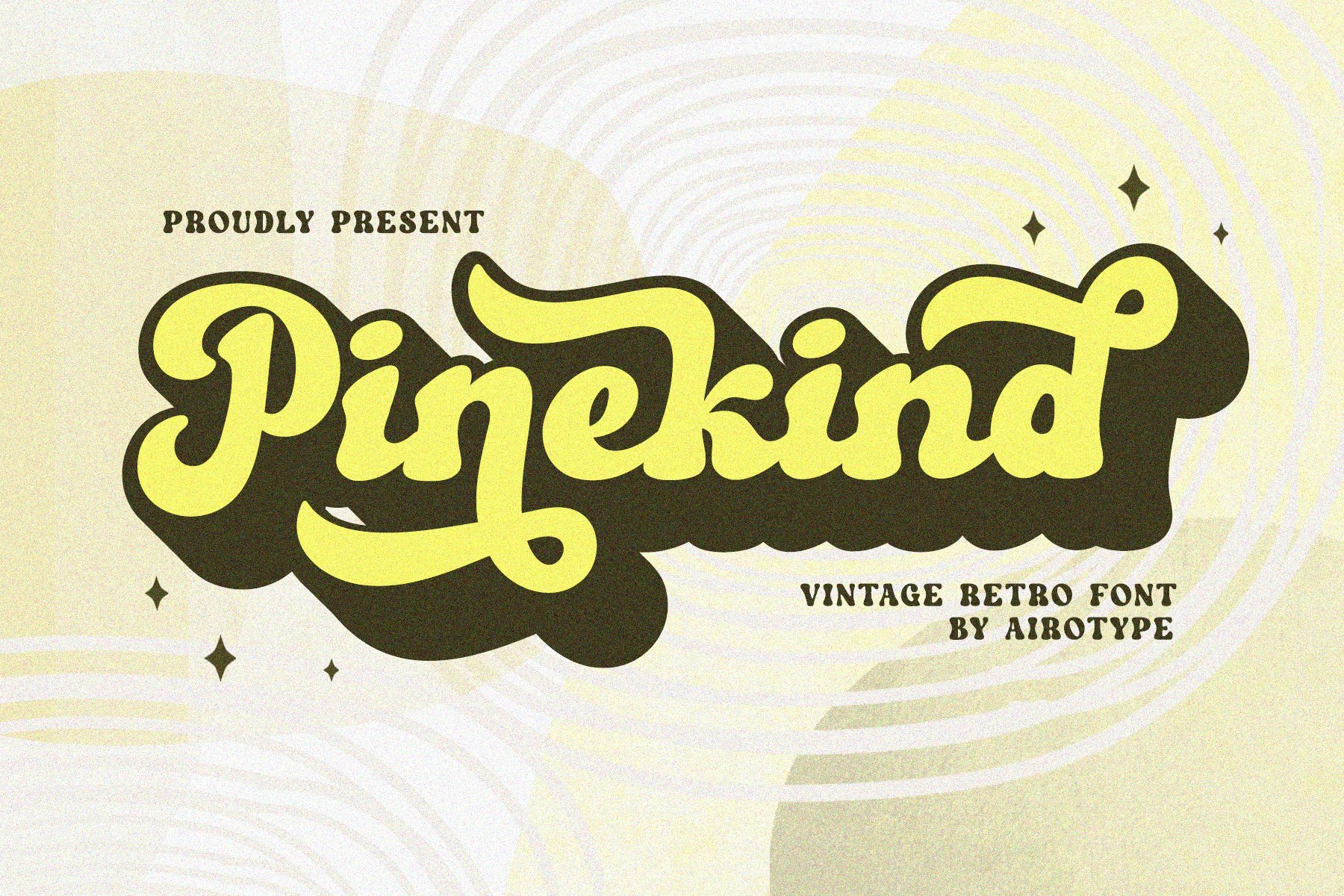 Pinekind - Groovy Retro Font cover image.