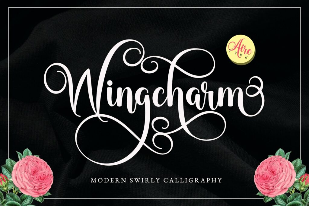 Wingcharm - Swirly Script Font – MasterBundles