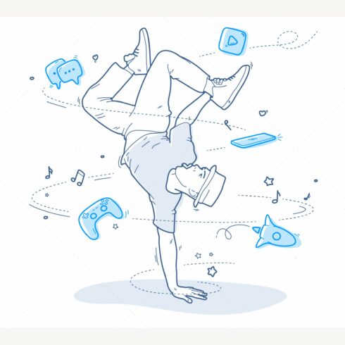 Boy with Hat Breakdancing to Music cover image.