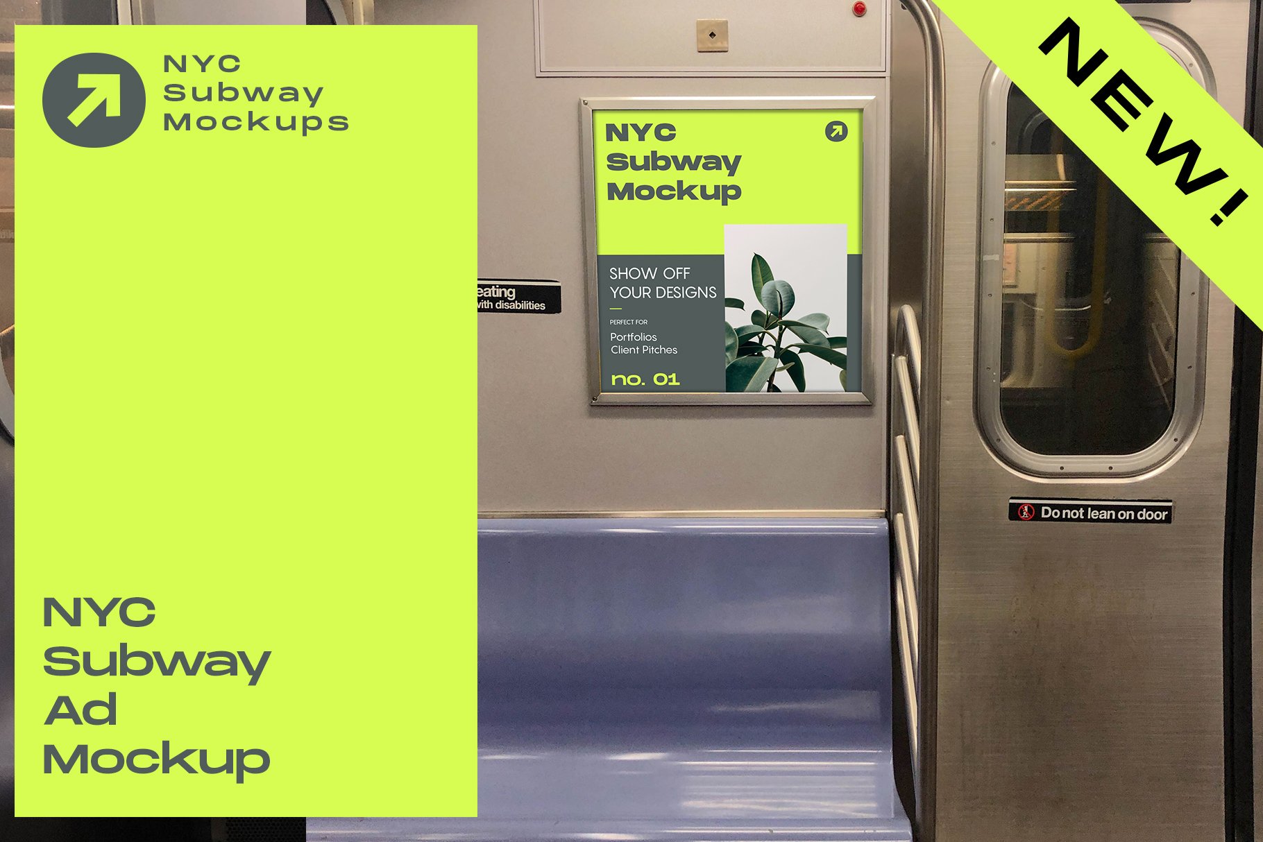 NYC Subway Billboard Mockup cover image.