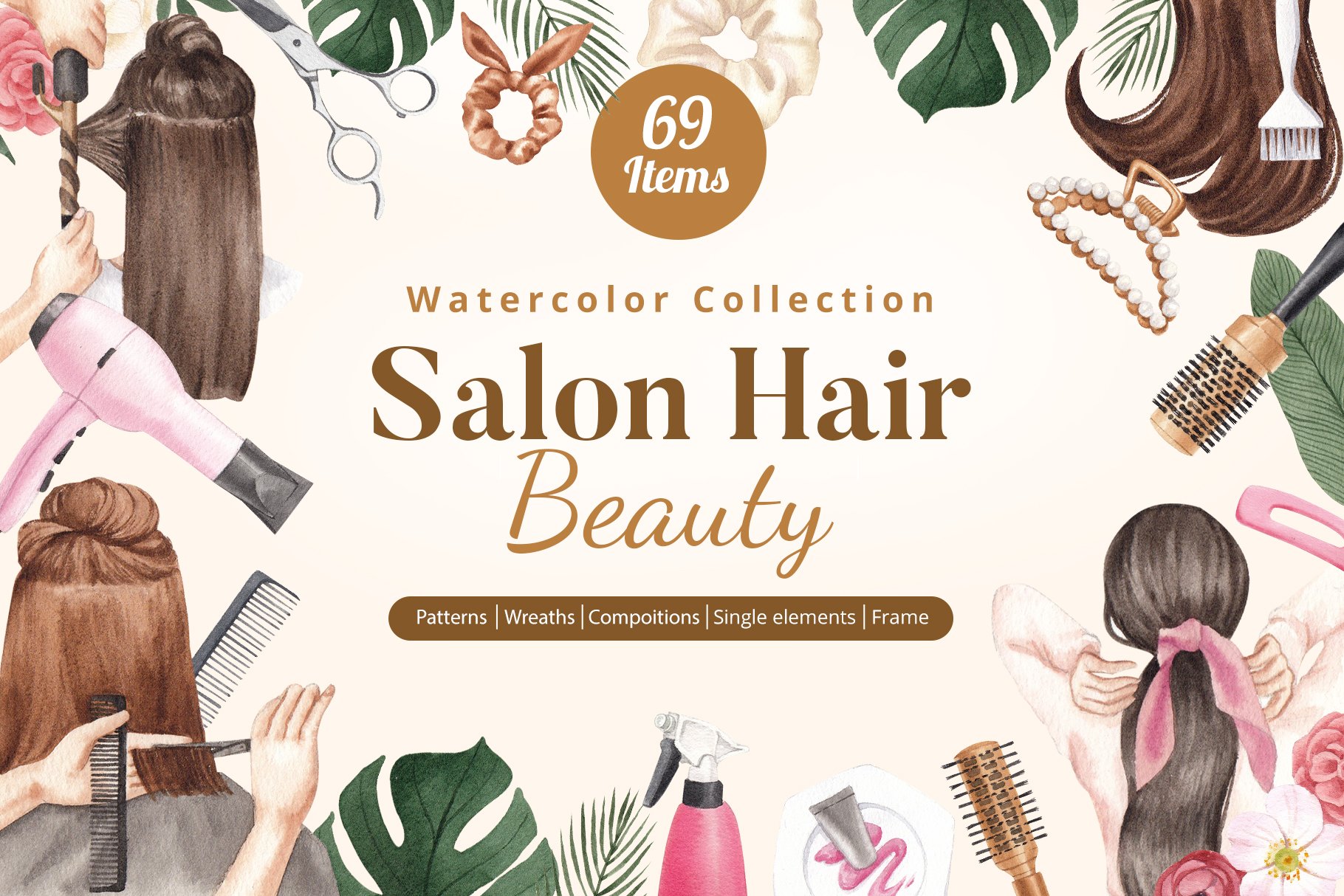 Salon Hair Beauty Watercolor cover image.