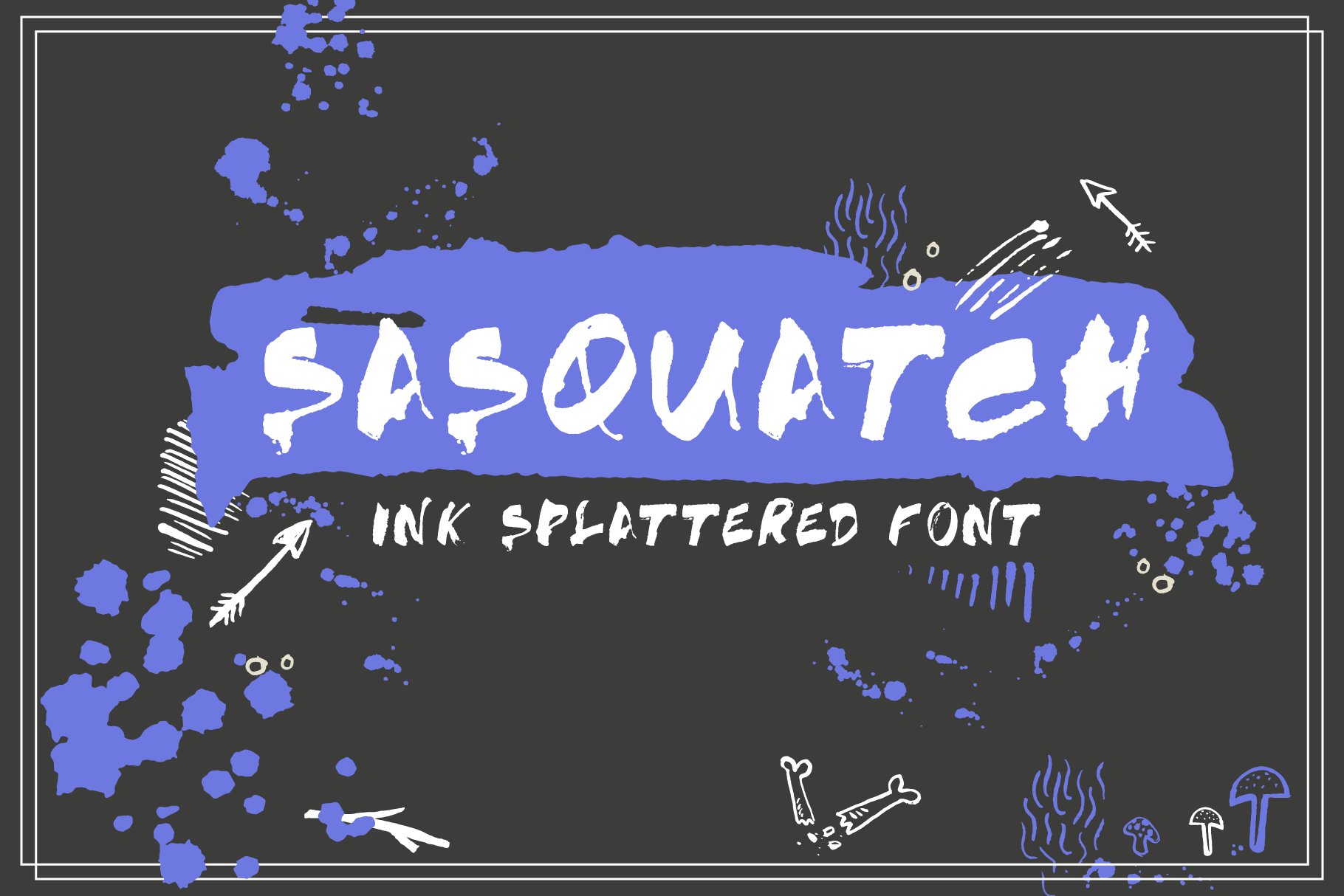 SASQUATCH HAND TEXTURED Font preview image.