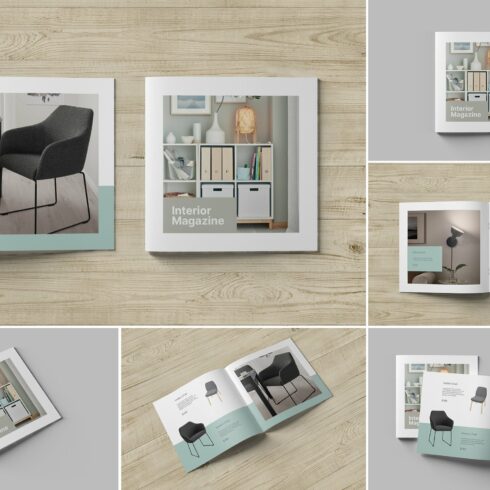 Square Brochure and Catalog Mockups cover image.