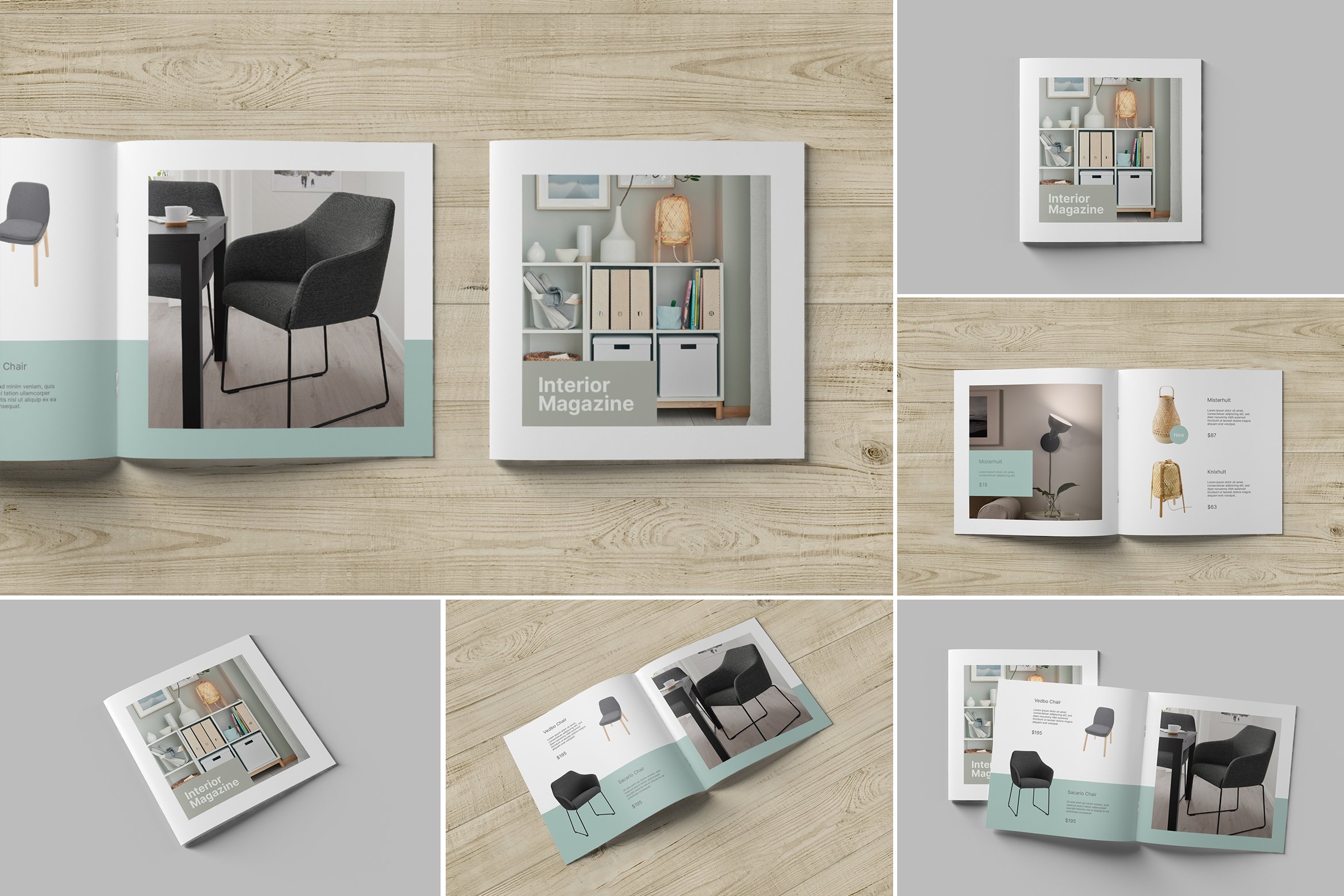 Square Brochure and Catalog Mockups cover image.