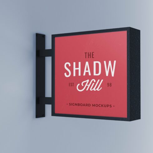 Square Signboard Mockup cover image.