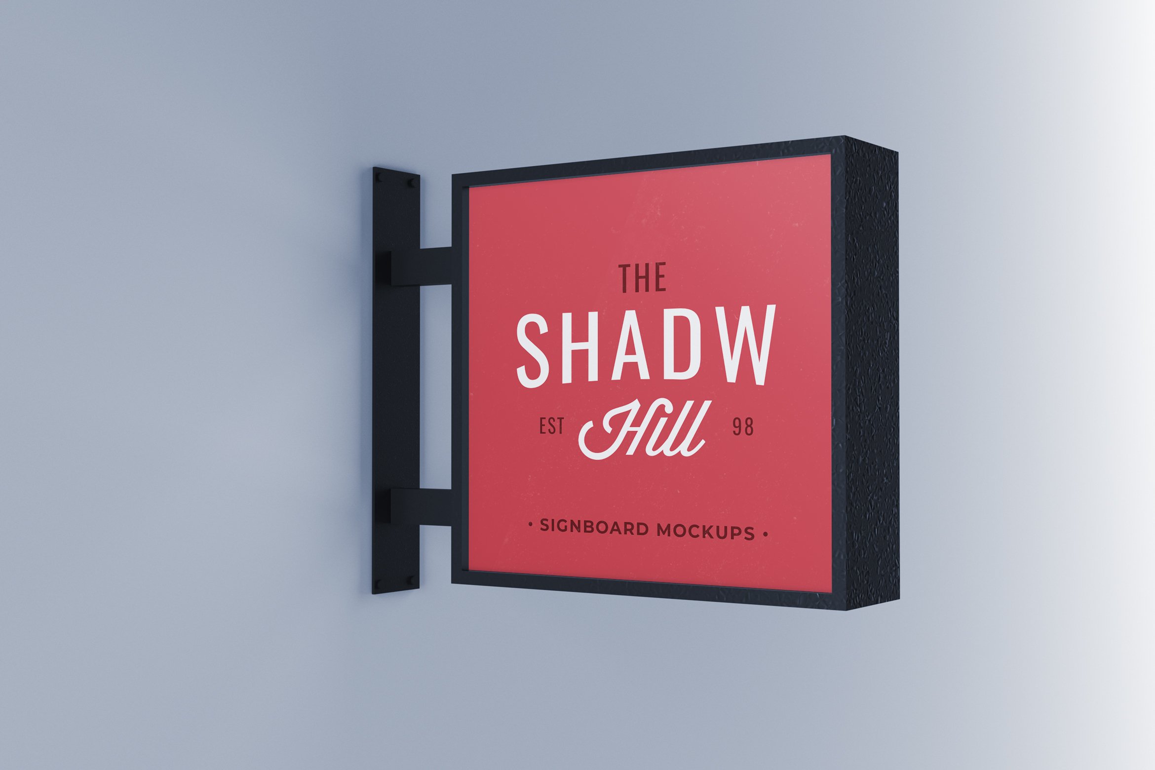 Square Signboard Mockup cover image.