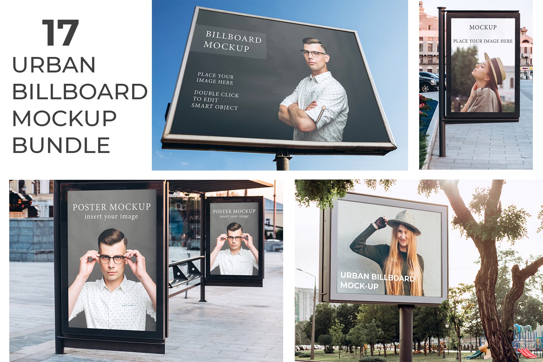 Urban billboard mock-up bundle cover image.