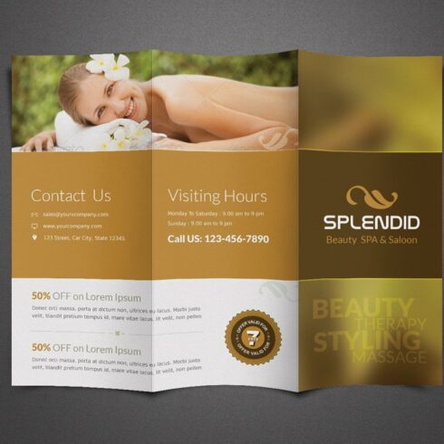 Trifold Brochure Mockup cover image.